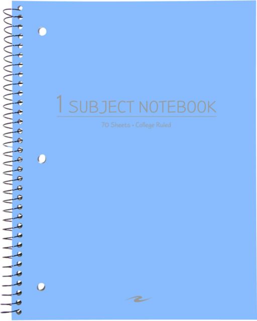 NOTEBK 10.5X8 70 SH SRNTY BLUE