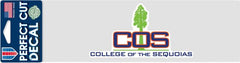 College of the Sequoias 3'' x 10'' Perfect Cut Decal