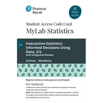 MyLab Statistics with Pearson eText Access Code (18 Weeks) for Interactive Statistics